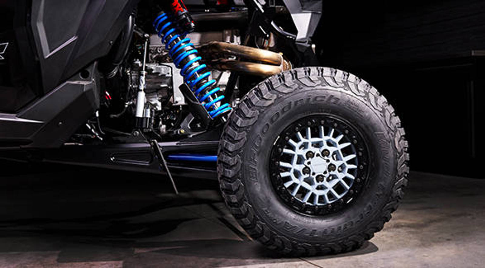 RZR Pro R rear coil shock suspension detail